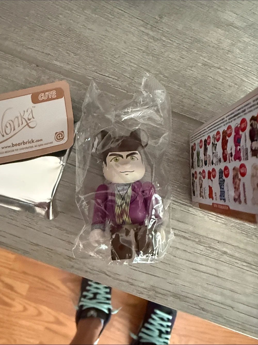 Bearbrick Wonka Purple Jacket Collectible Kids Accessory